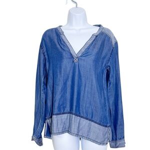 Michael Stars Blue Chambray Tunic Top size‎ XS